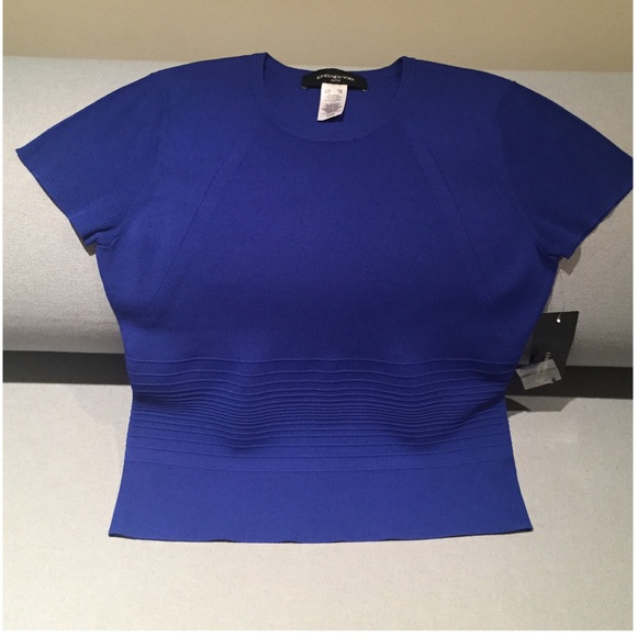 🚫SOLD NWT Jones New York Jewel Tone Blue Top PM - Picture 6 of 8